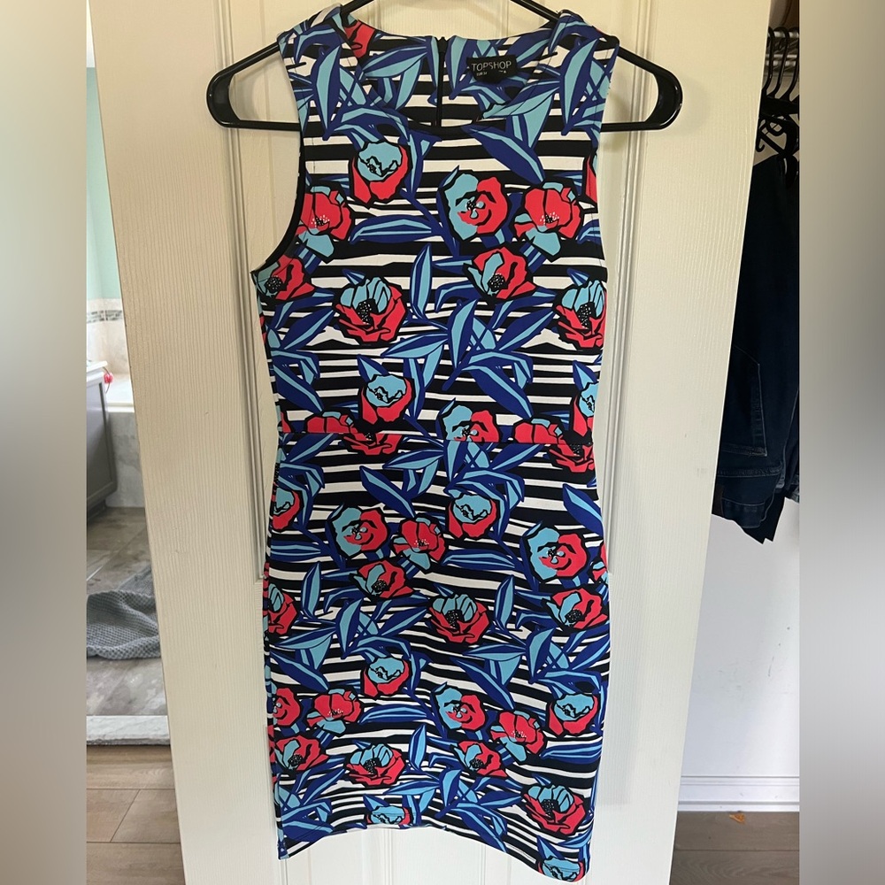 TopShop Fitted Pattern Dress